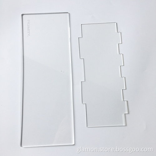 Acrylic Transparent Cake Baking Tool Acrylic Plastic Bevelled Edge Foolproof Scraper